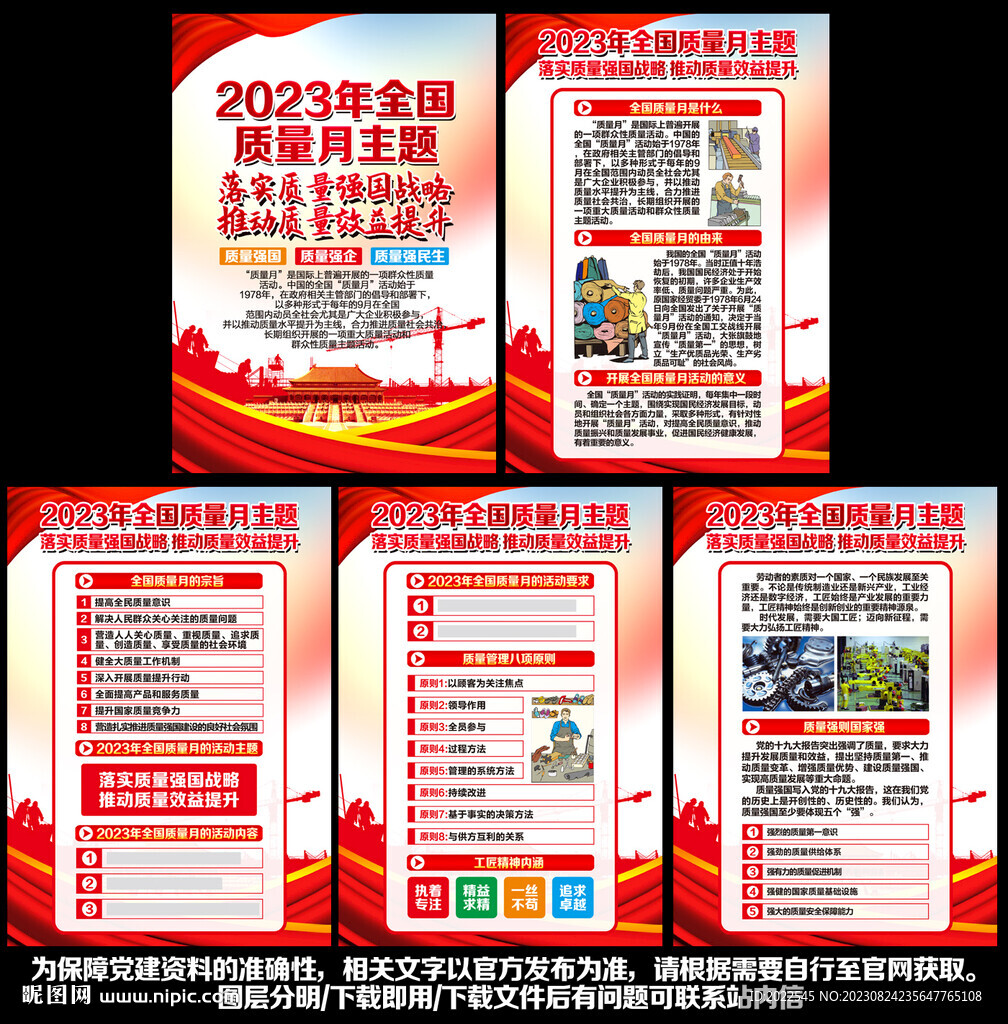 2023年质量月展板