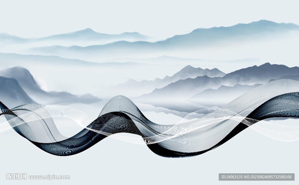 抽象烟雾山水