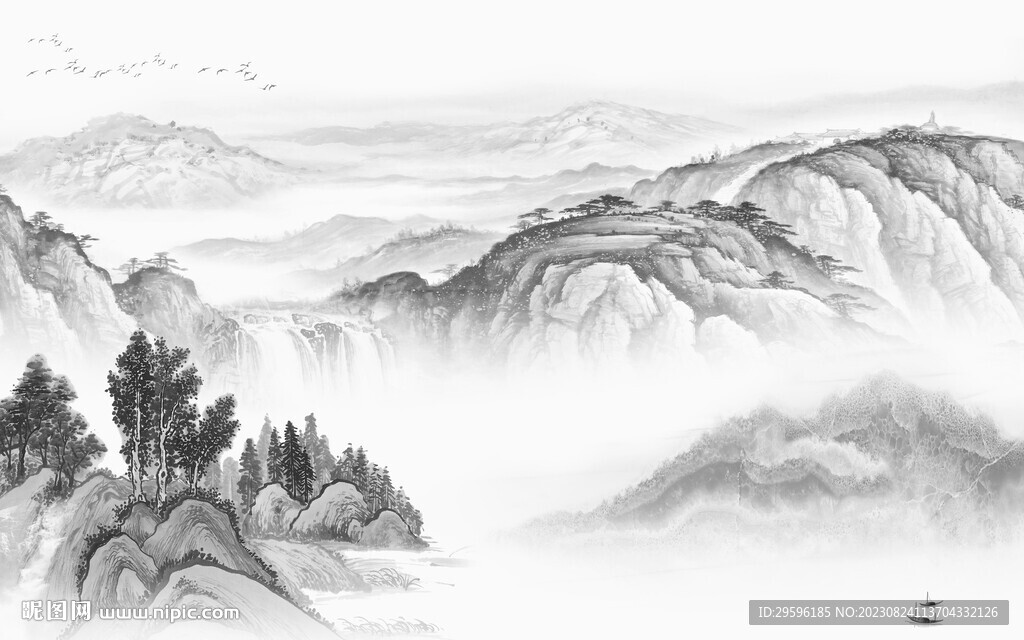 大气 高档清晰山水 TiF分层