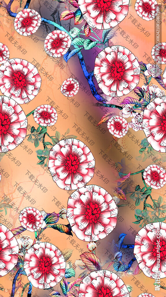 水彩花