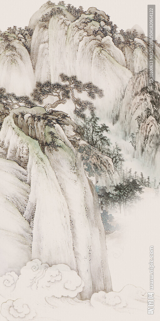 古风 现代新玄关画 tif分层