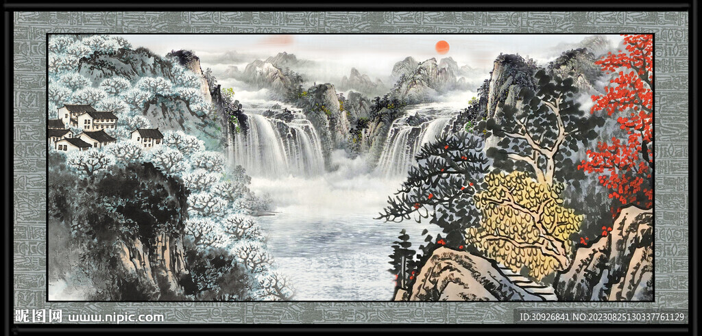 国画山水图