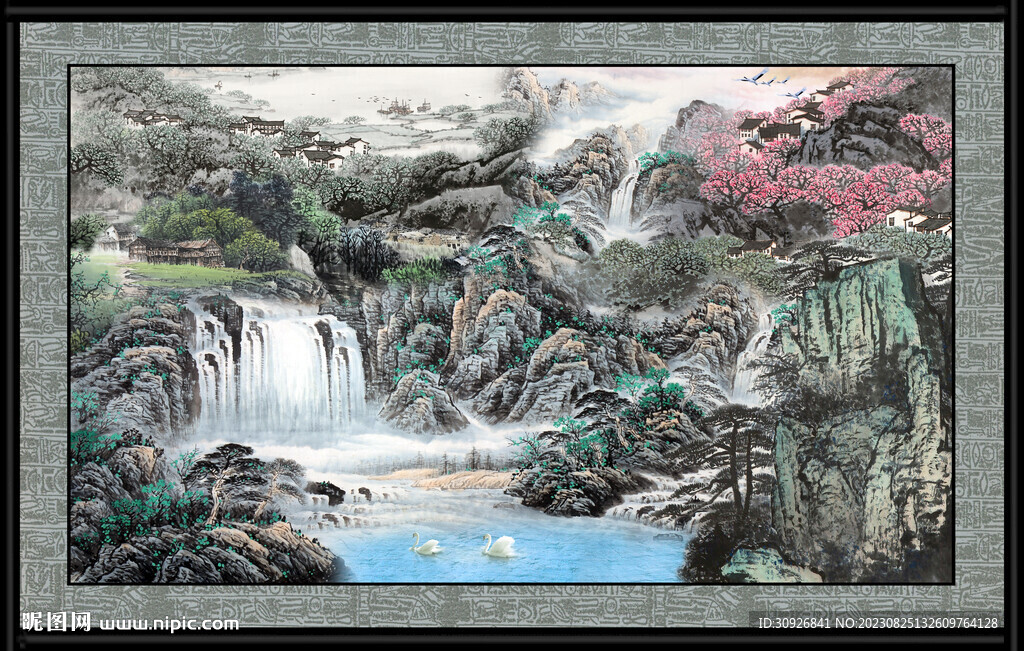 国画山水图 