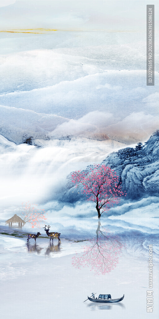 蓝色 高档玄关新画 TiF分层