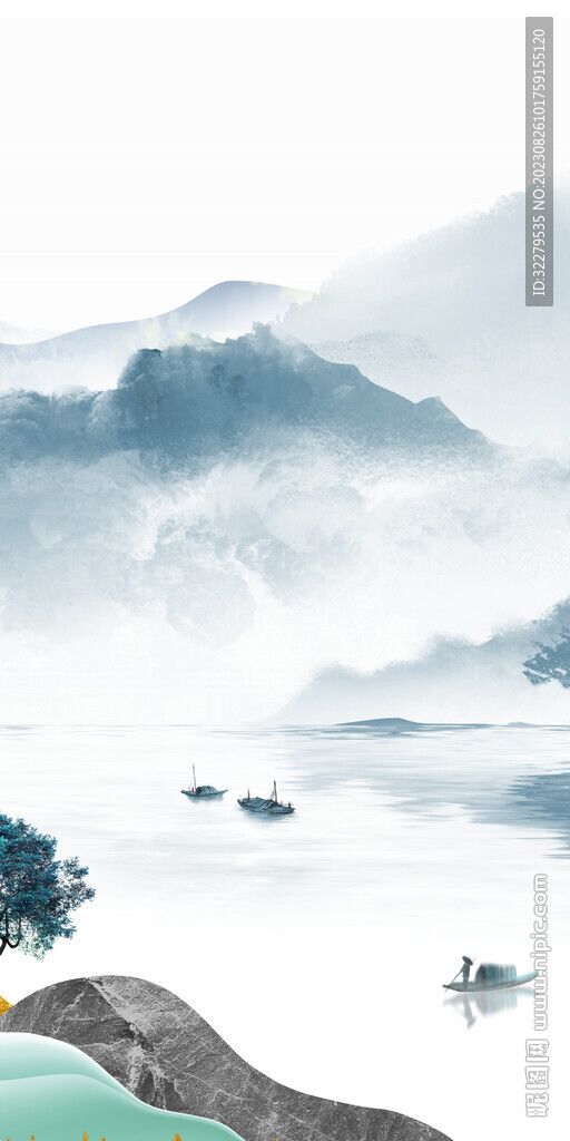 淡雅 中式高档玄关 Tif分层
