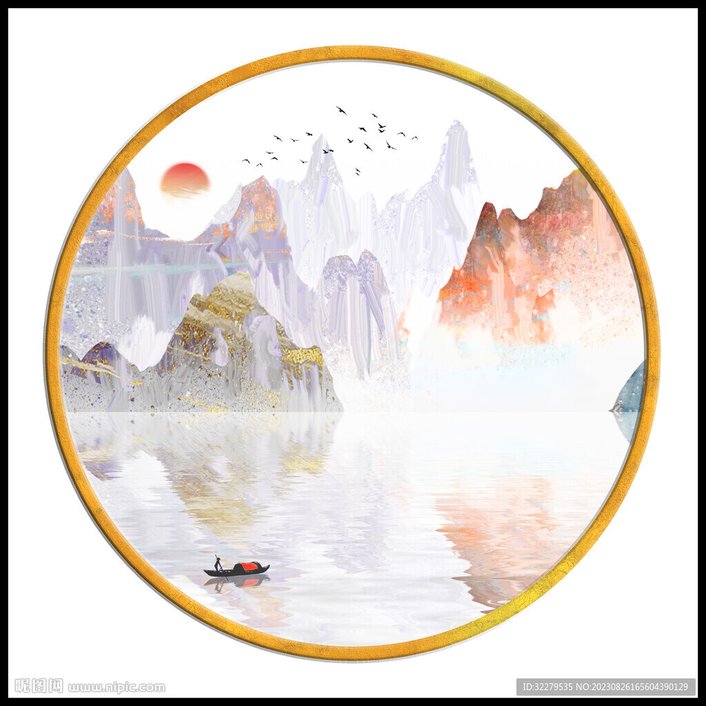 清晰 简奢中式山水 TiF分层