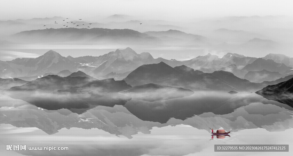 新款 中式新品山水 TiF分层