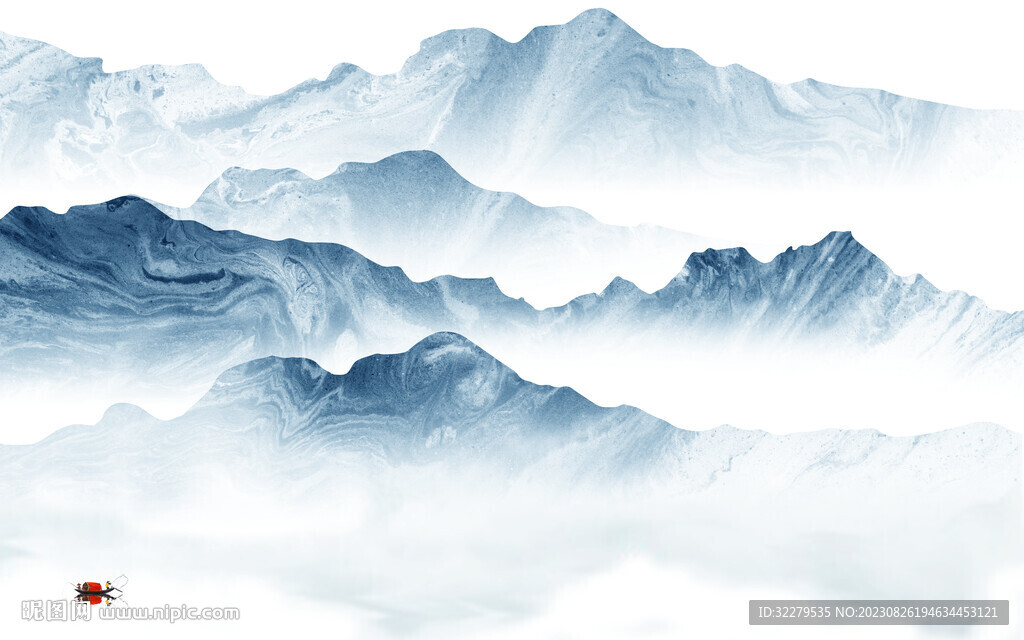 奢雅 中式高清山水 Tif分层