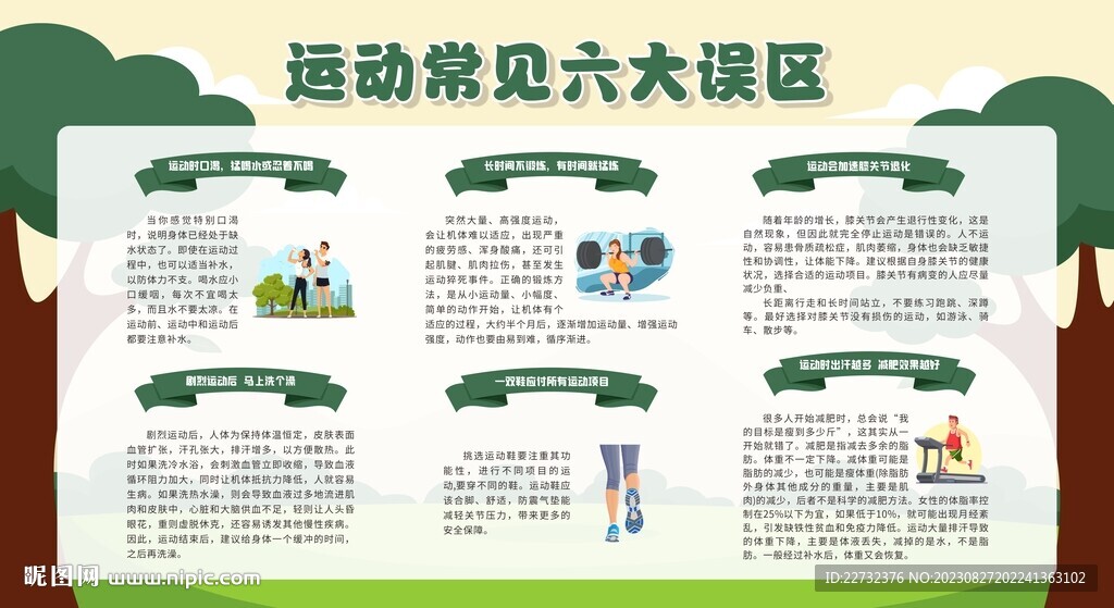 运动健身健康教育宣传栏
