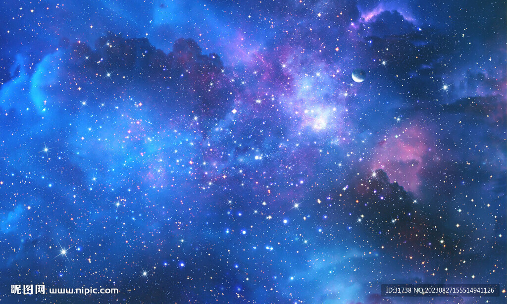 蓝色星空背景