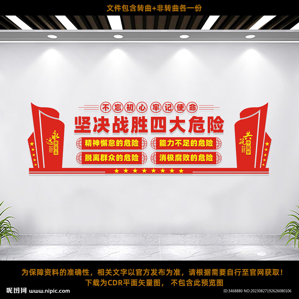 四大危险党建文化墙