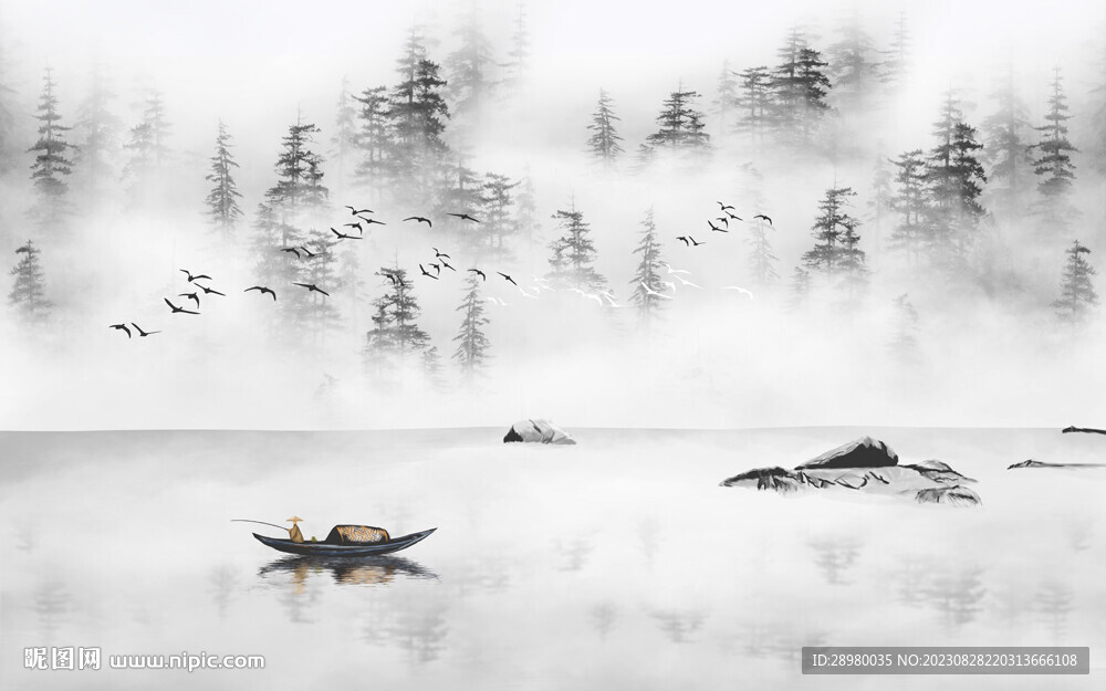 新中式意境山水画