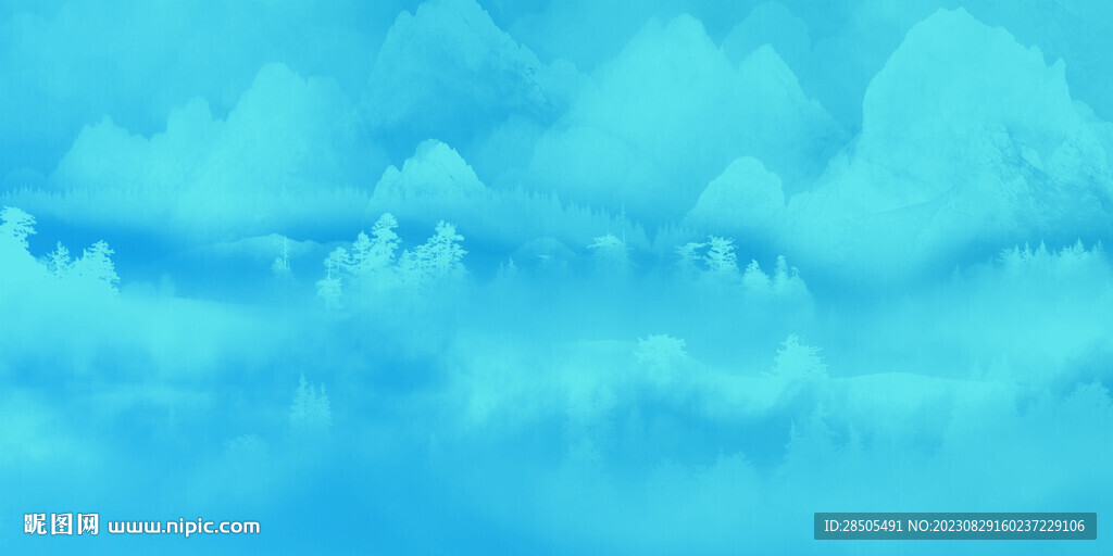 蓝色山水背景