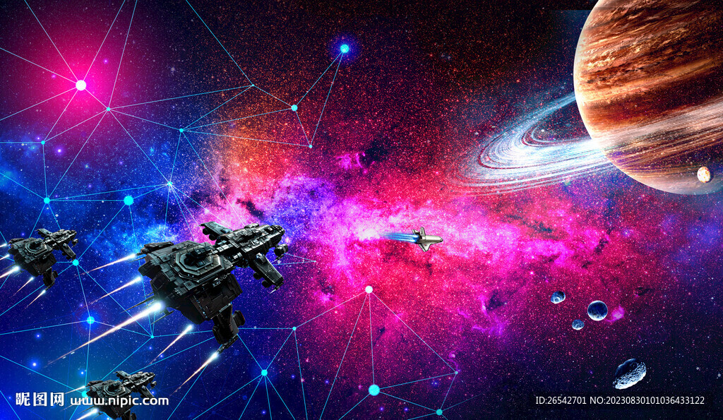 银河系行星太空宇宙星球主题背景