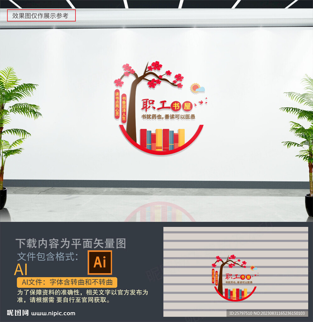 职工书屋文化墙