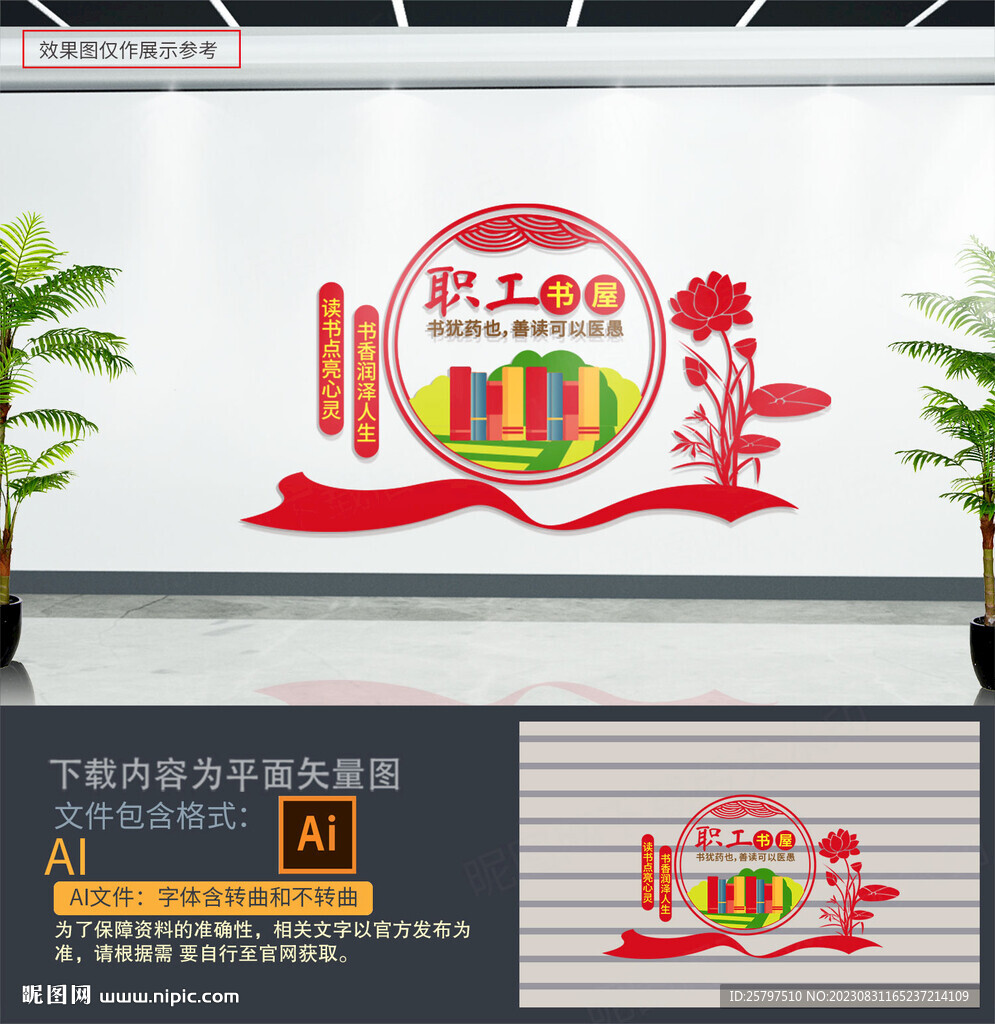 职工书屋文化墙