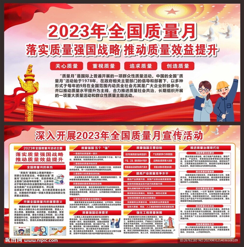 全国质量月宣传展板