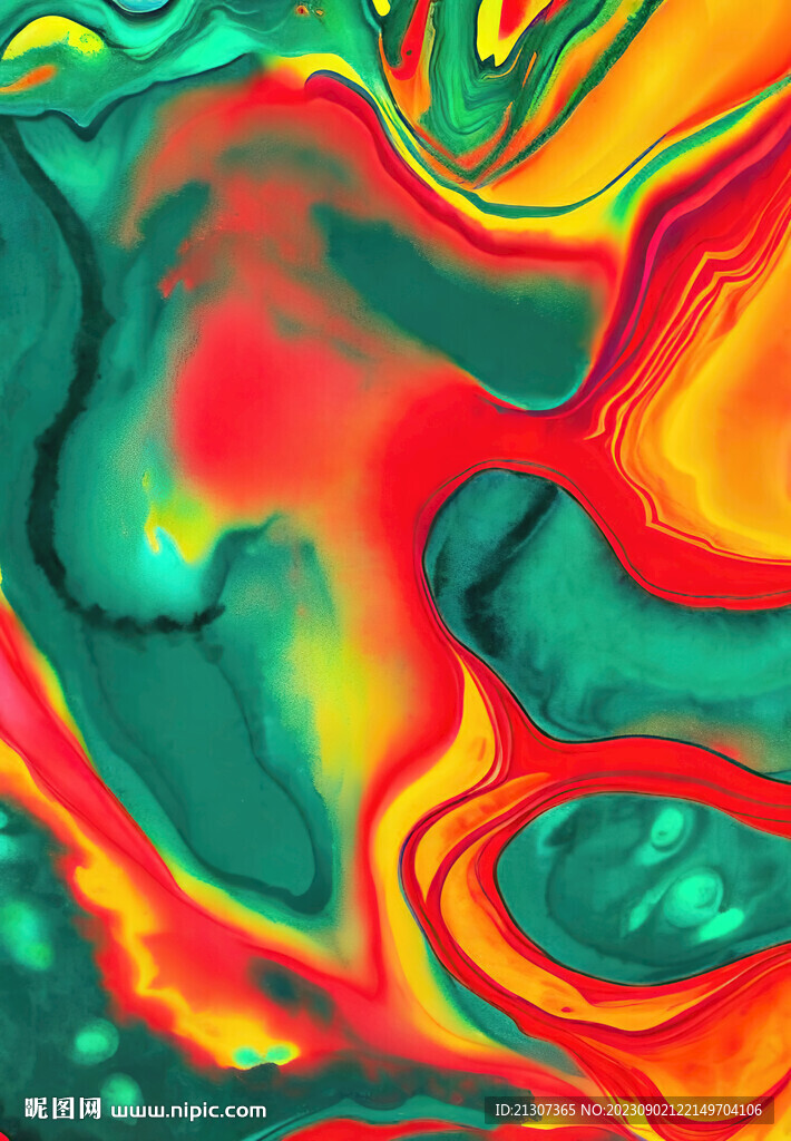 红色抽象流体背景
