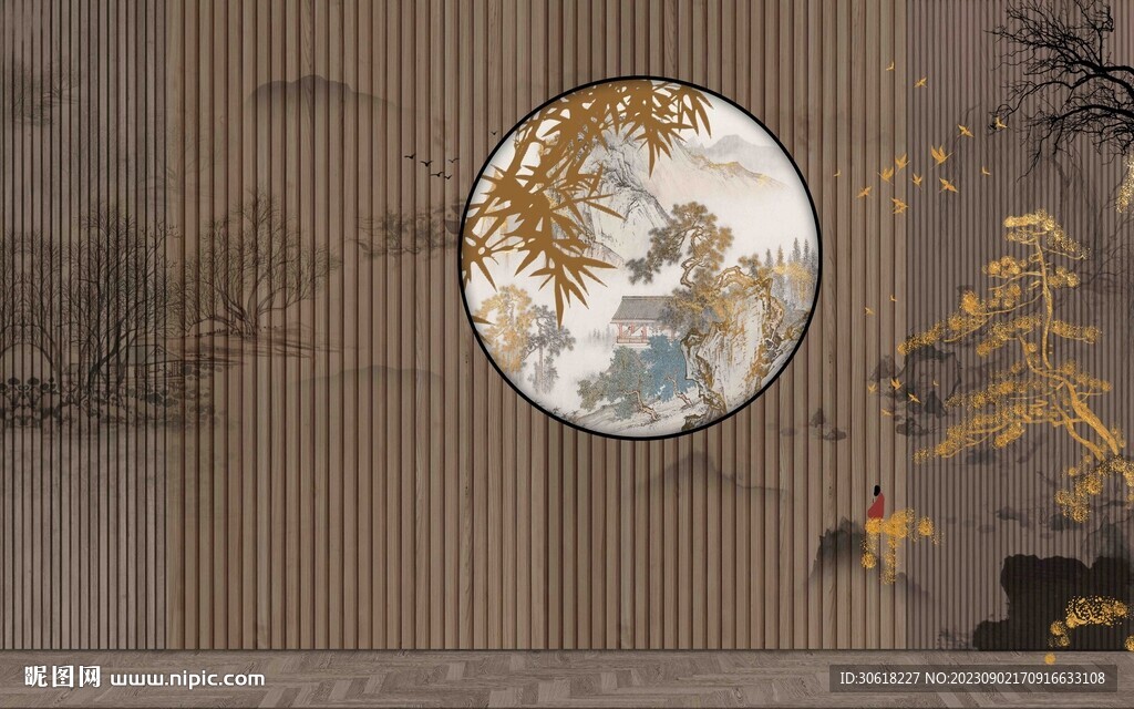 现代电视背景墙 