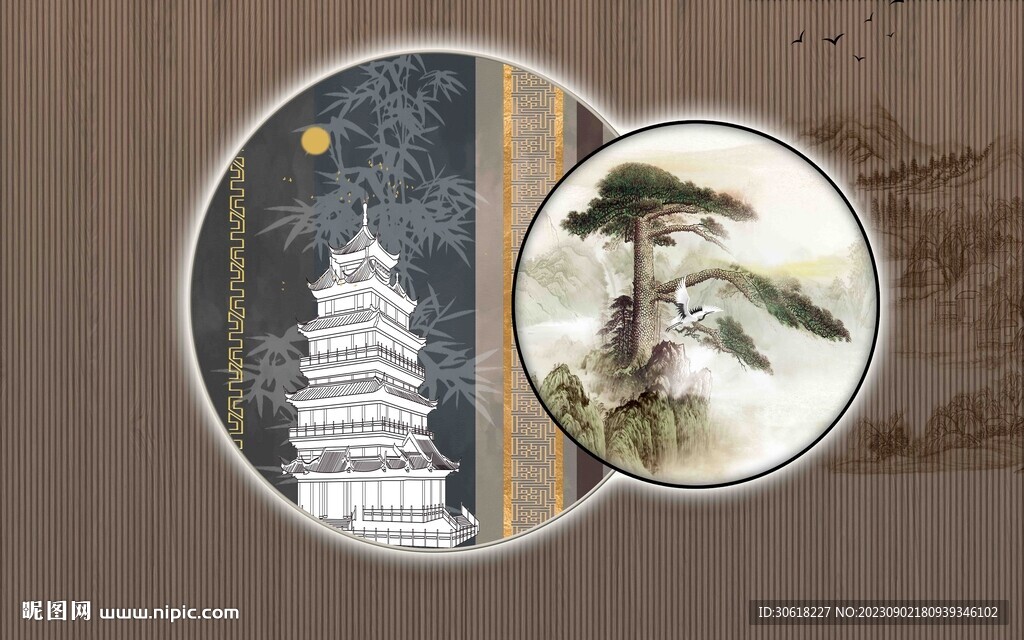 现代电视背景墙 