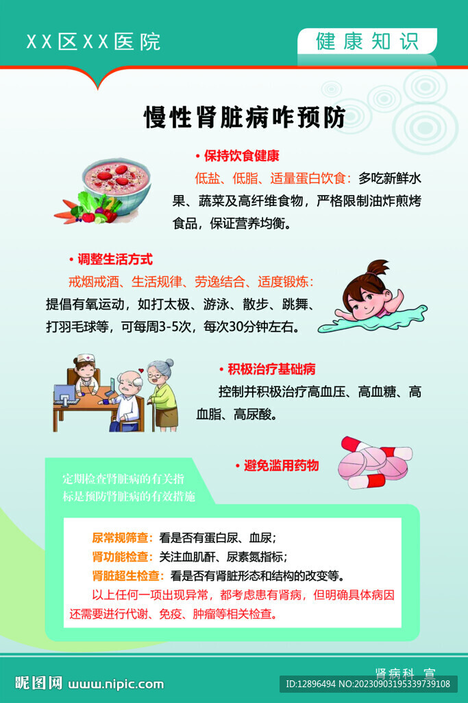 慢性肾脏病预防海报