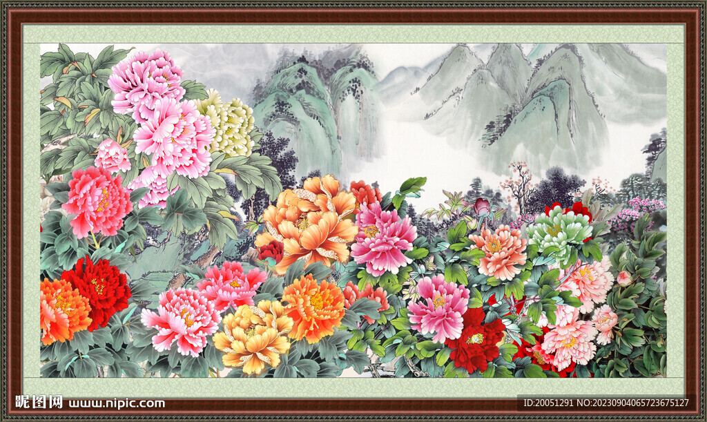 牡丹国画 