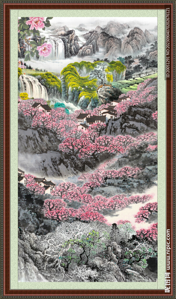 竖幅风景画 
