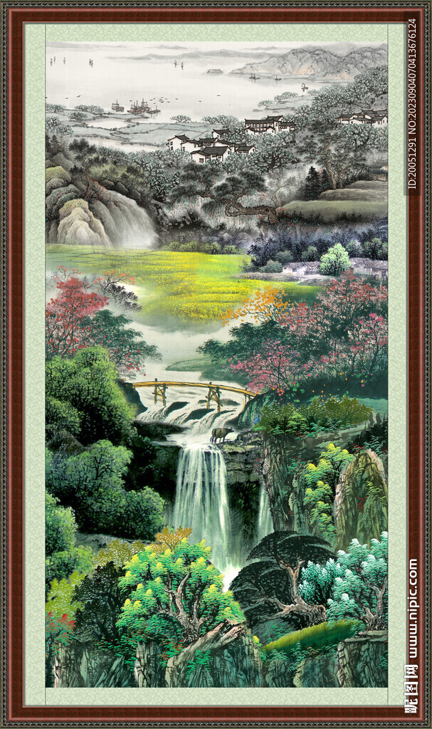 竖幅国画