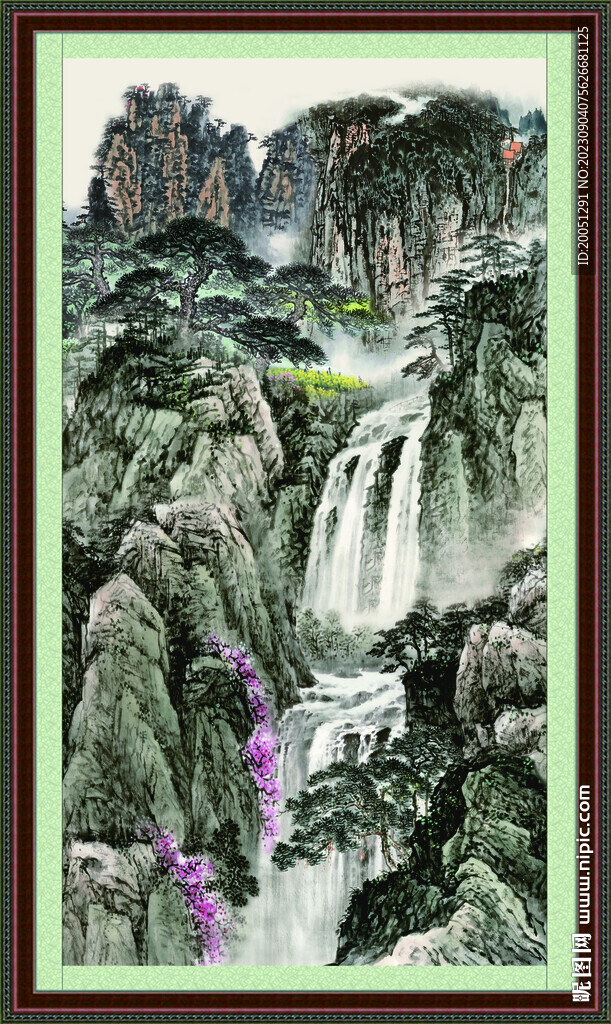 竖幅风景画 