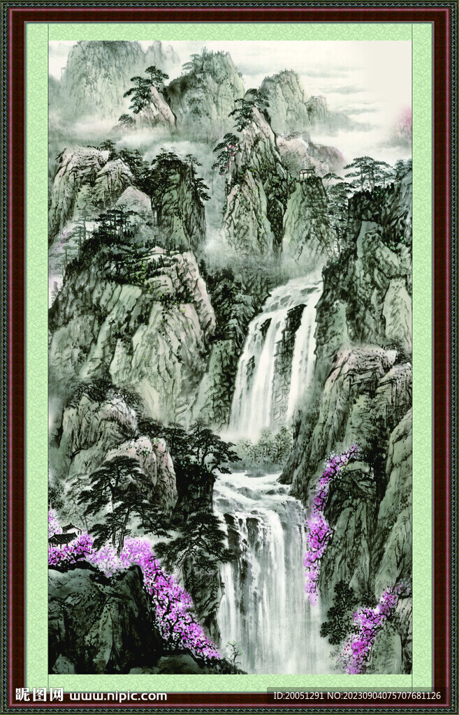 竖幅风景画 