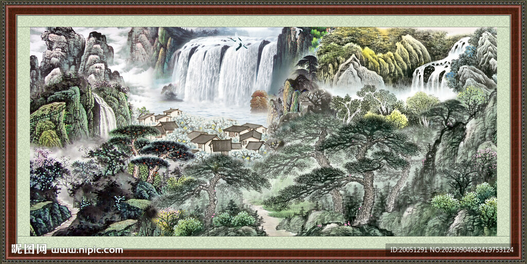 客厅山水画 
