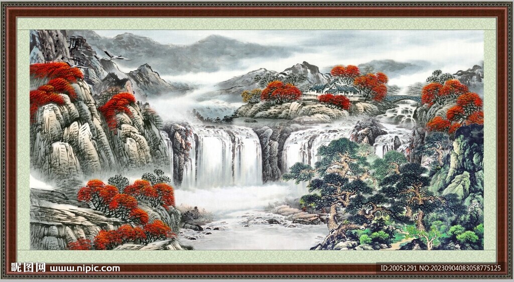中国画山水 