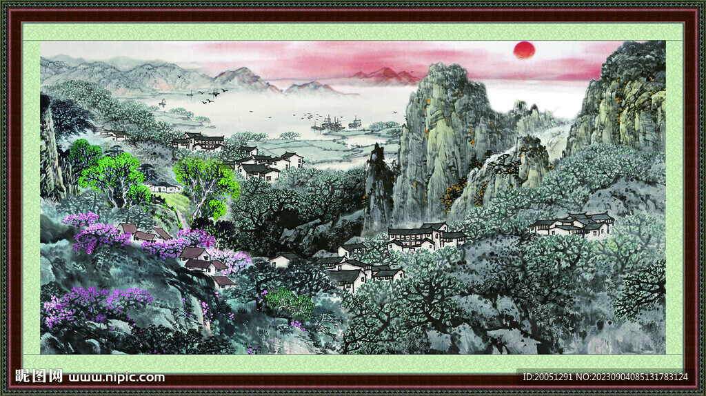 中国画山水 