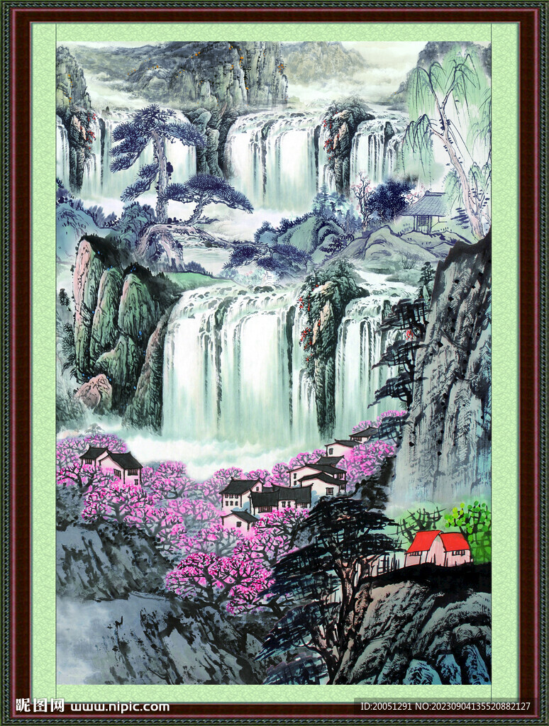 聚宝盆风水画 