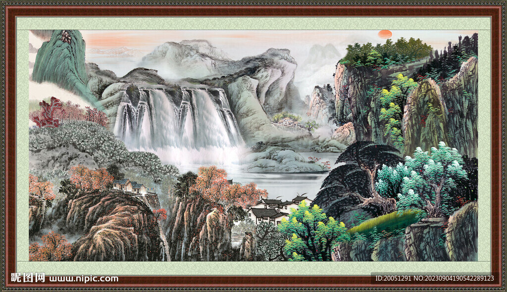 中国画山水 