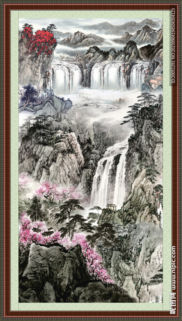 竖幅山水