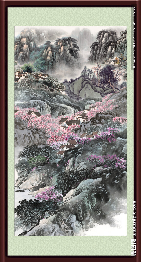 国画山水画 