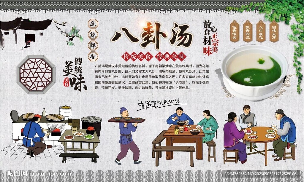 八卦汤背景墙