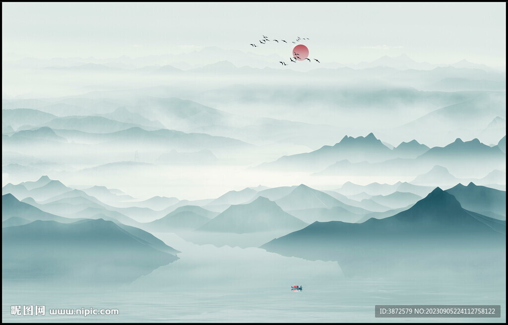 新中式山水画
