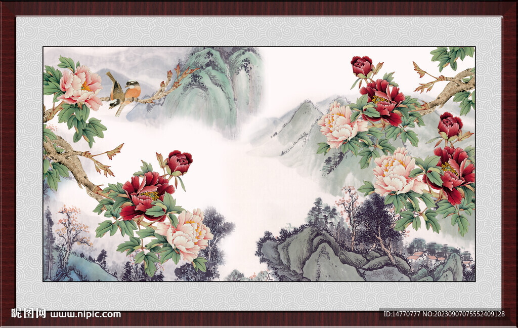 国画牡丹