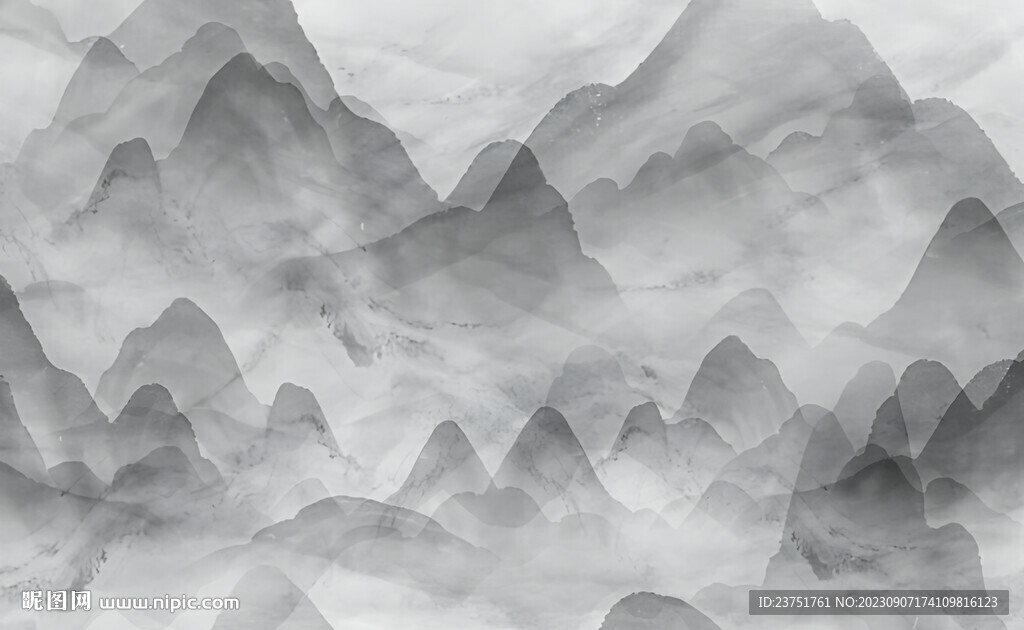 床头山水画
