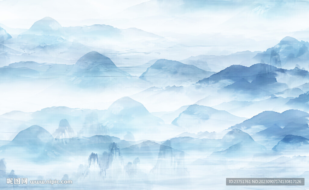 床头山水画