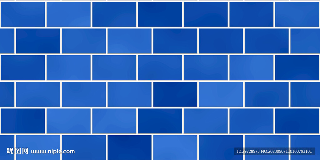 无缝拼接蓝色砖墙