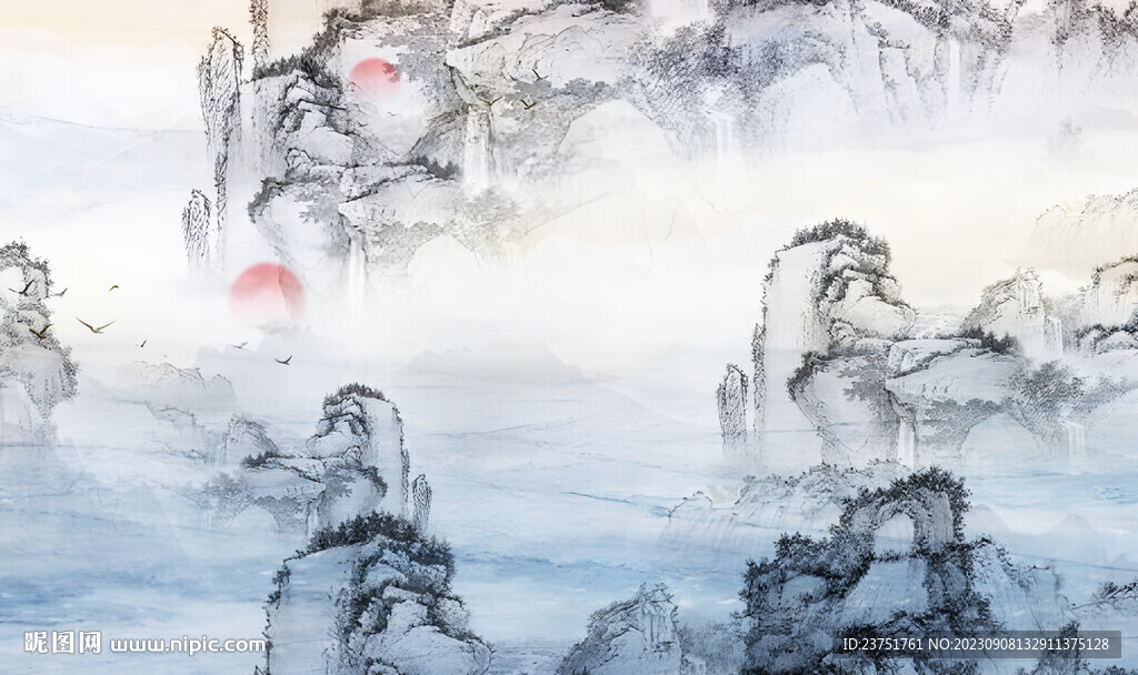 水墨画 