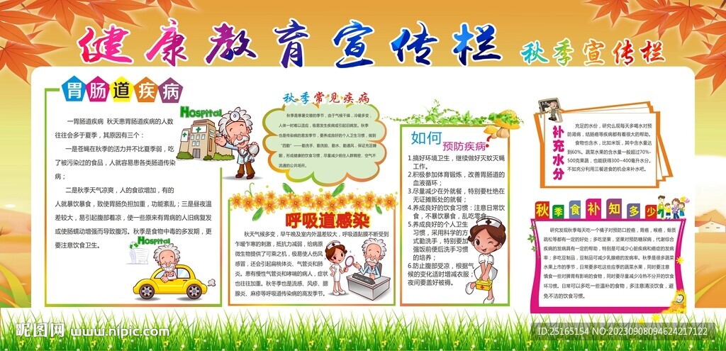 秋季健康教育宣传栏