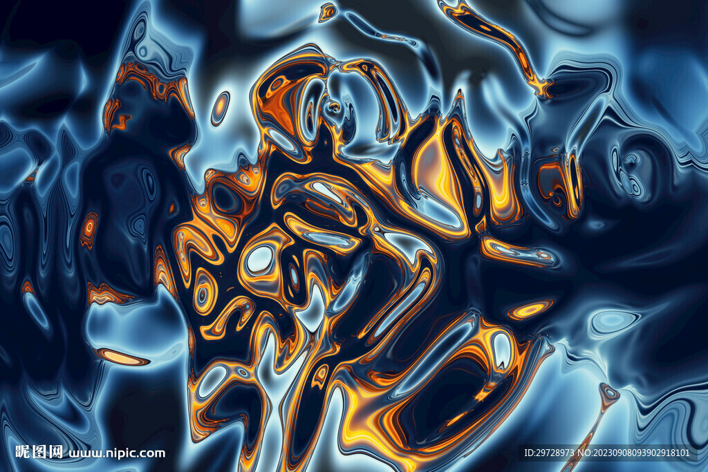 抽象流体艺术画