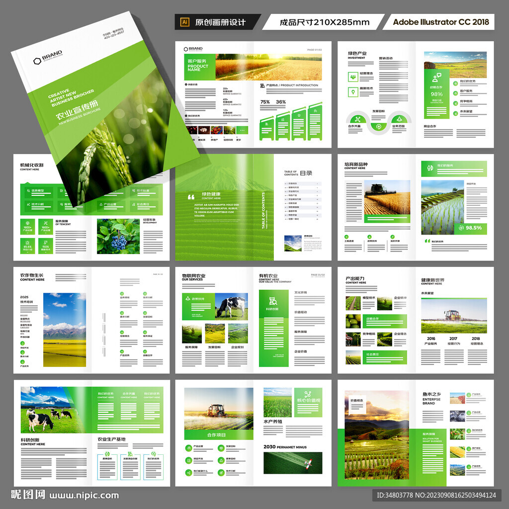 农业画册模板
