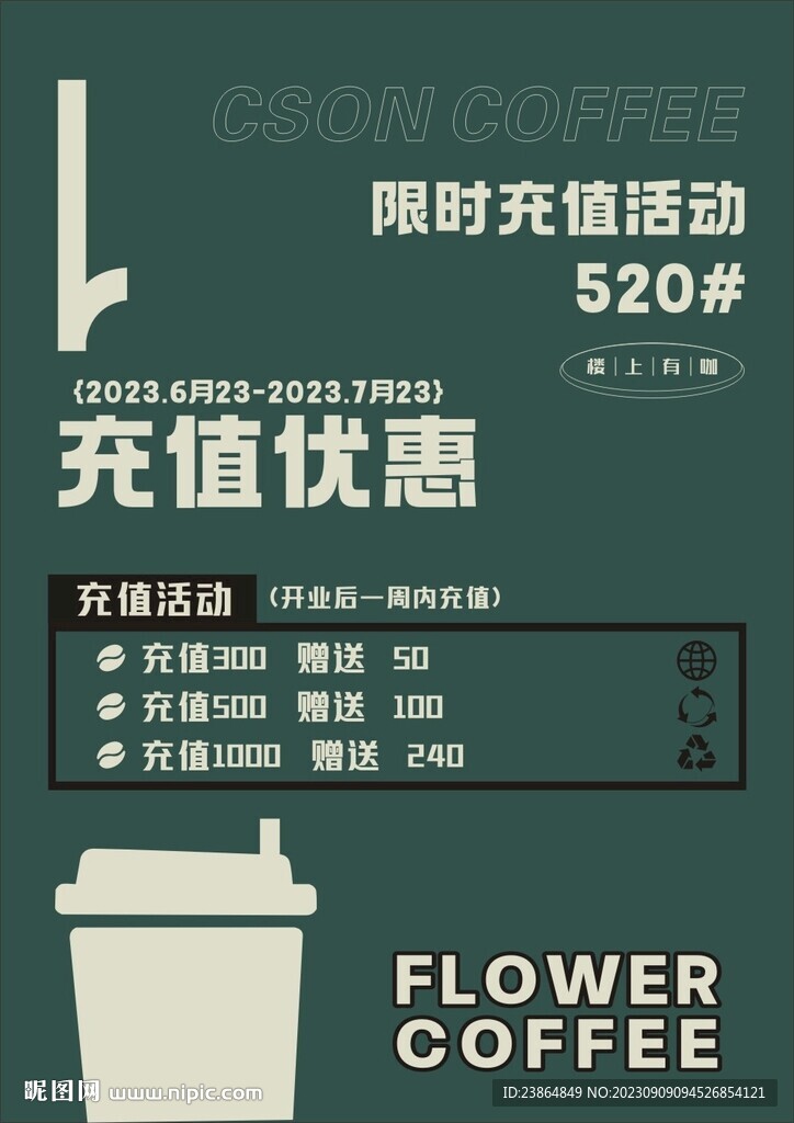 咖啡开业海报