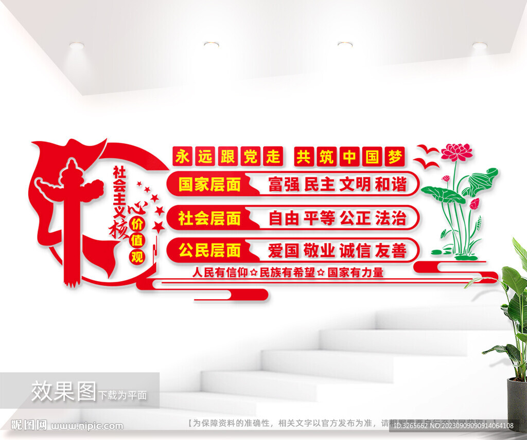 核心价值观户外文化墙图片