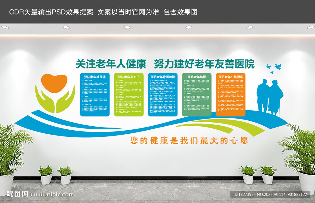 老年友善医院文化墙